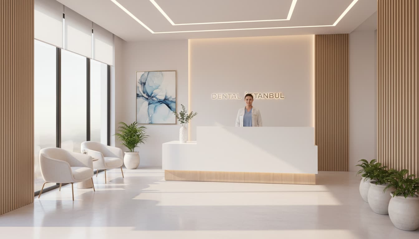 Modern diş kliniği resepsiyonu