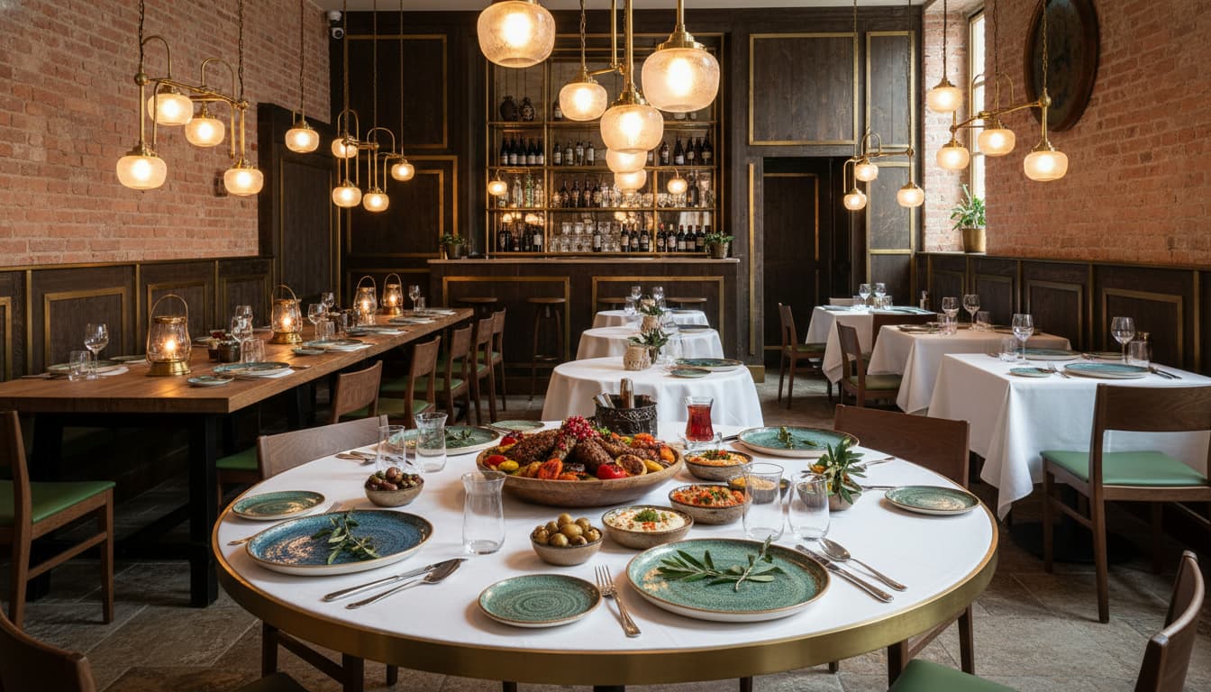 Zarif restoran iç mekanı